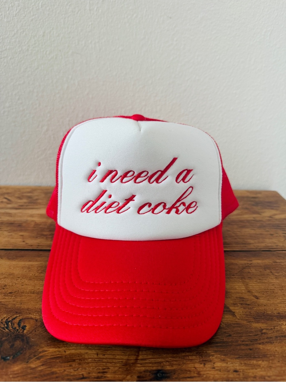 Red and White - I Need a Diet Coke Hat